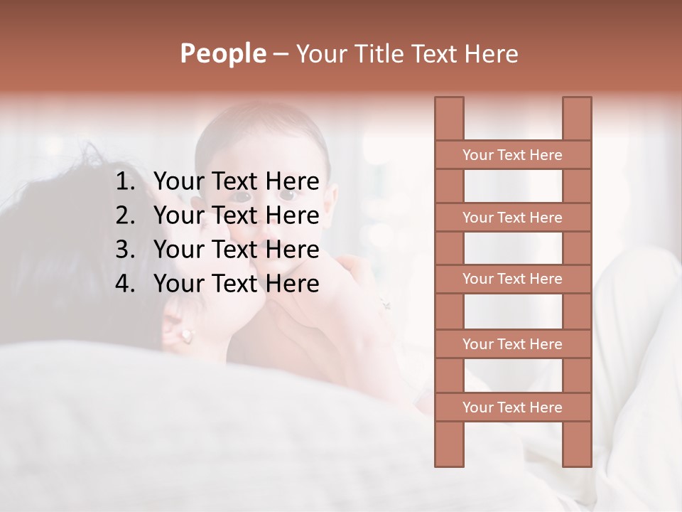 Laying Mixed Baby PowerPoint Template