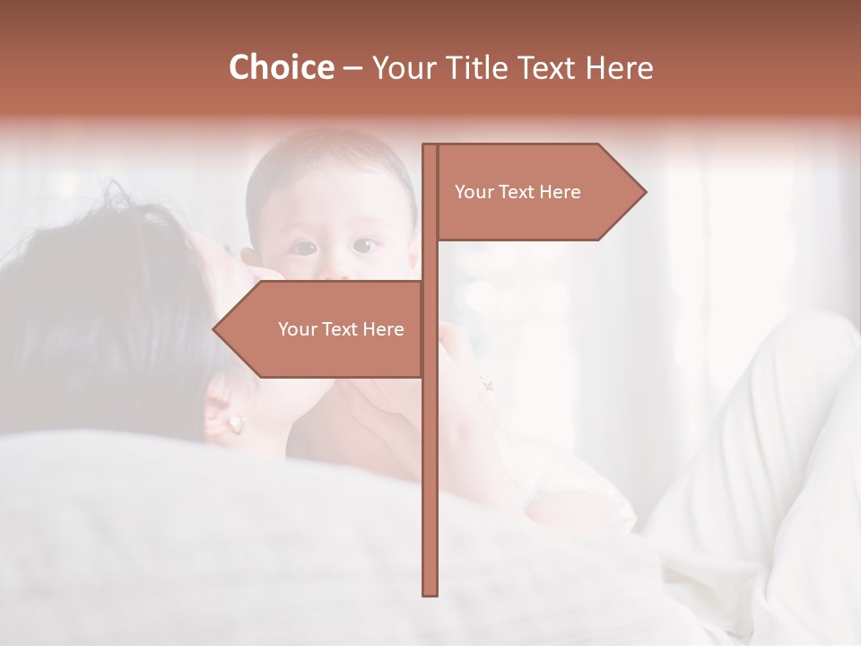Laying Mixed Baby PowerPoint Template