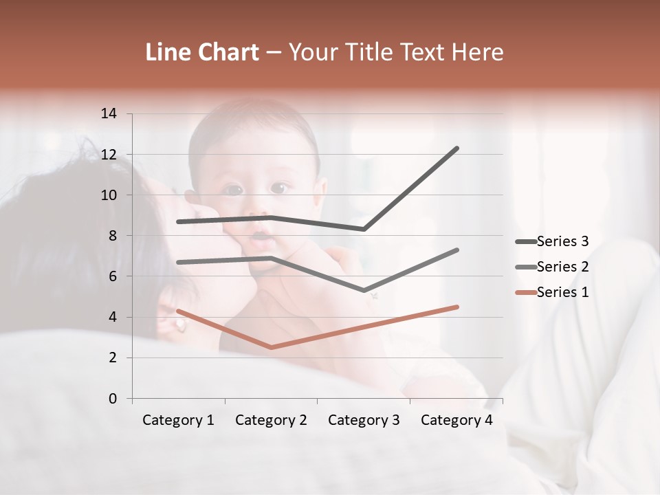 Laying Mixed Baby PowerPoint Template