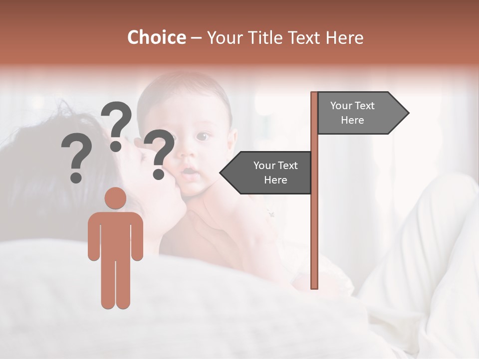 Laying Mixed Baby PowerPoint Template