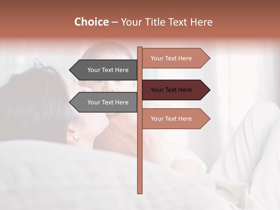 Laying Mixed Baby PowerPoint Template