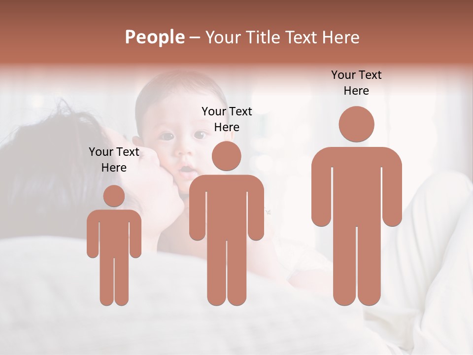 Laying Mixed Baby PowerPoint Template