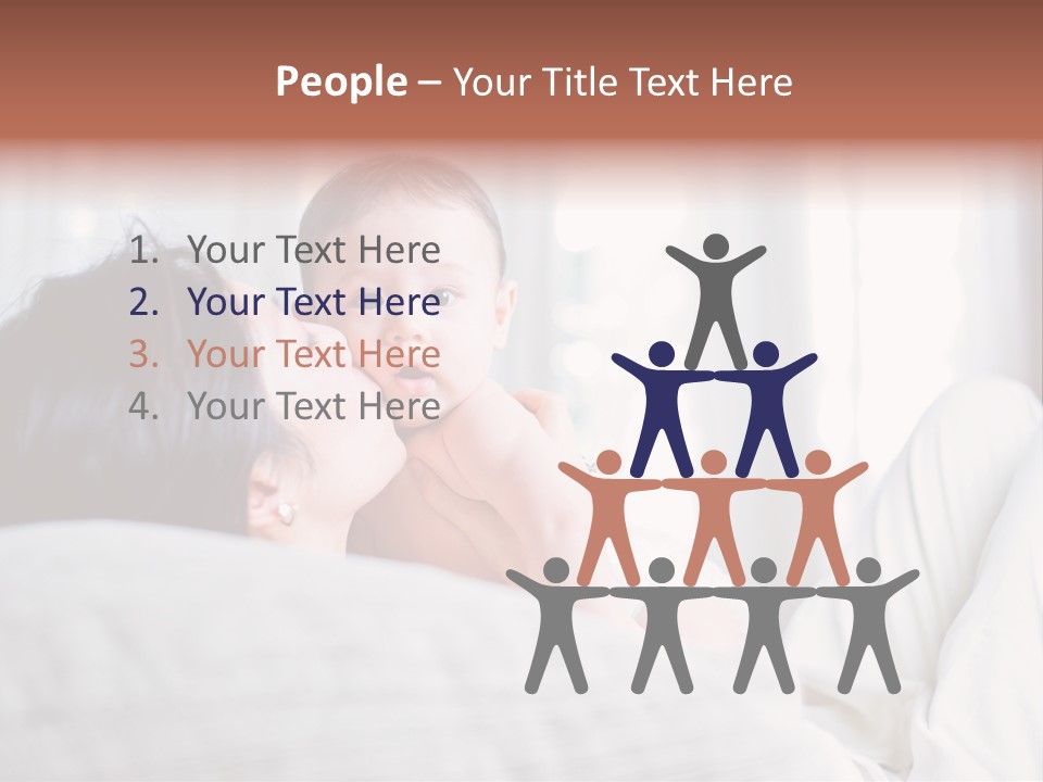 Laying Mixed Baby PowerPoint Template