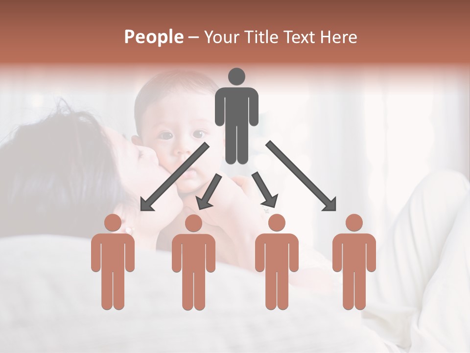 Laying Mixed Baby PowerPoint Template