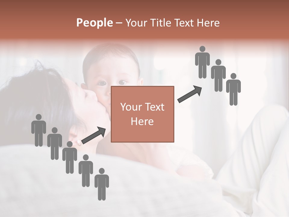 Laying Mixed Baby PowerPoint Template