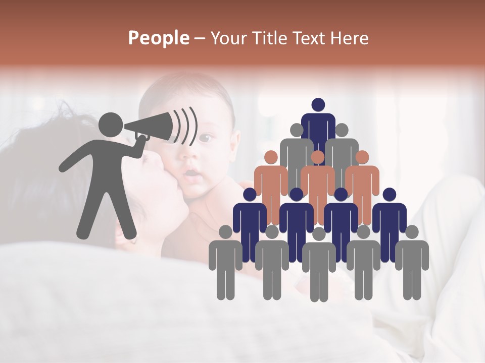 Laying Mixed Baby PowerPoint Template