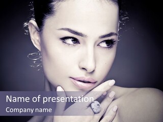 Close Up Beauty Dark PowerPoint Template