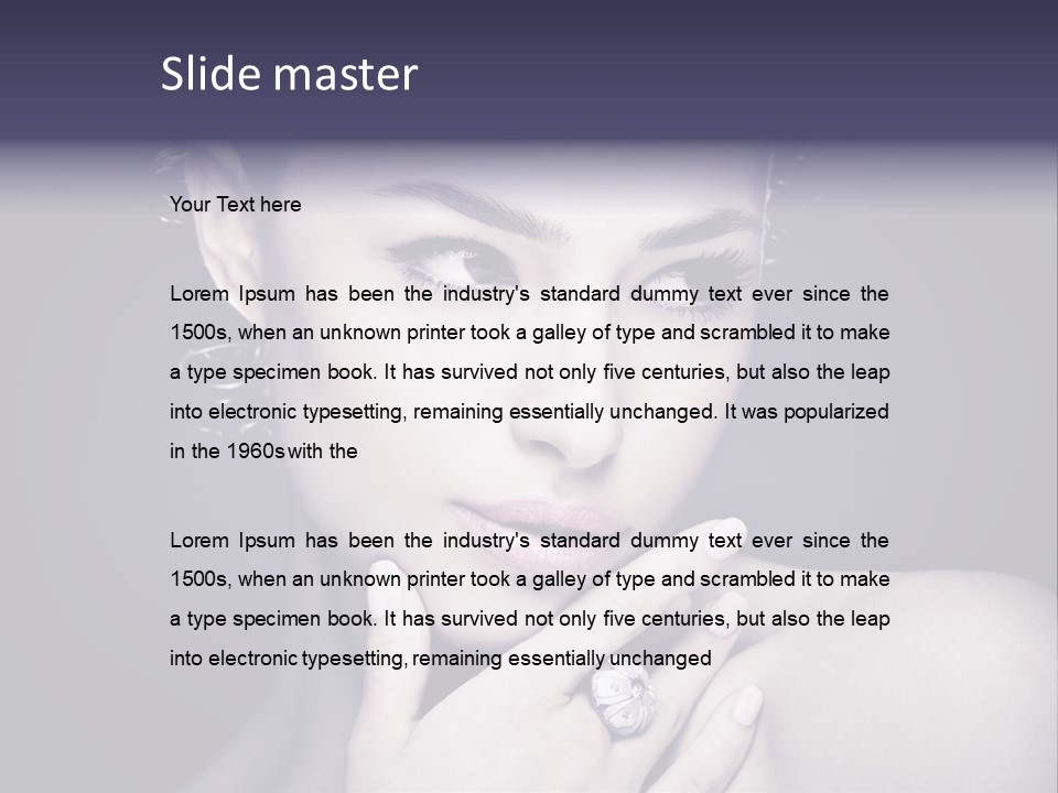 Close Up Beauty Dark PowerPoint Template