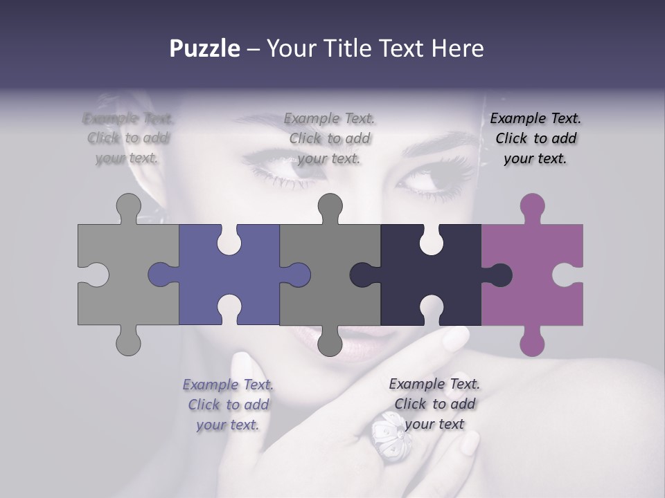 Close Up Beauty Dark PowerPoint Template