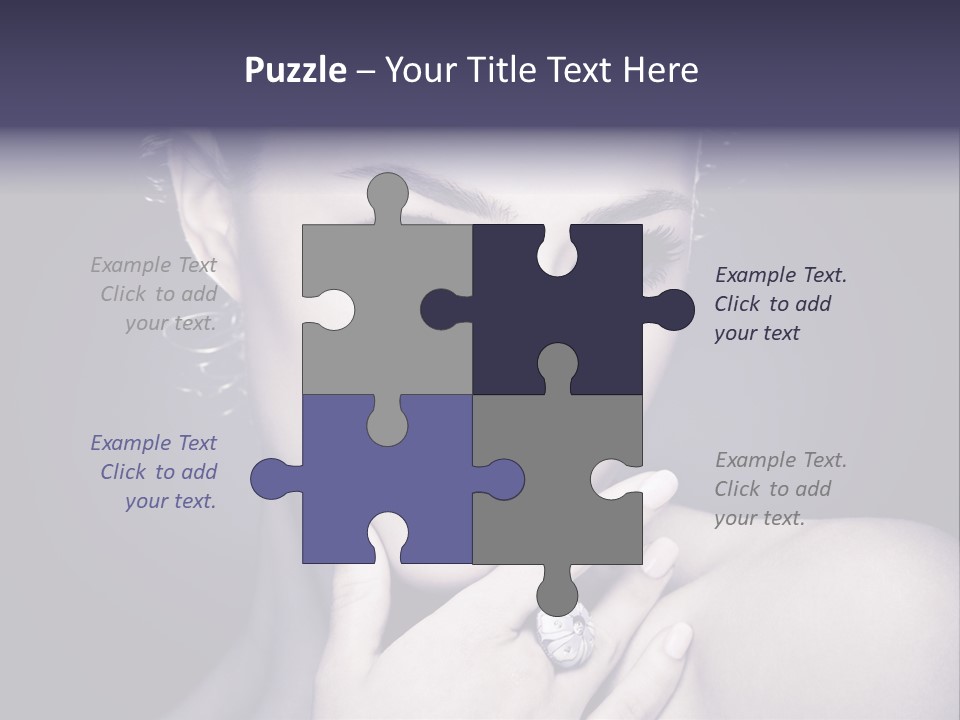 Close Up Beauty Dark PowerPoint Template