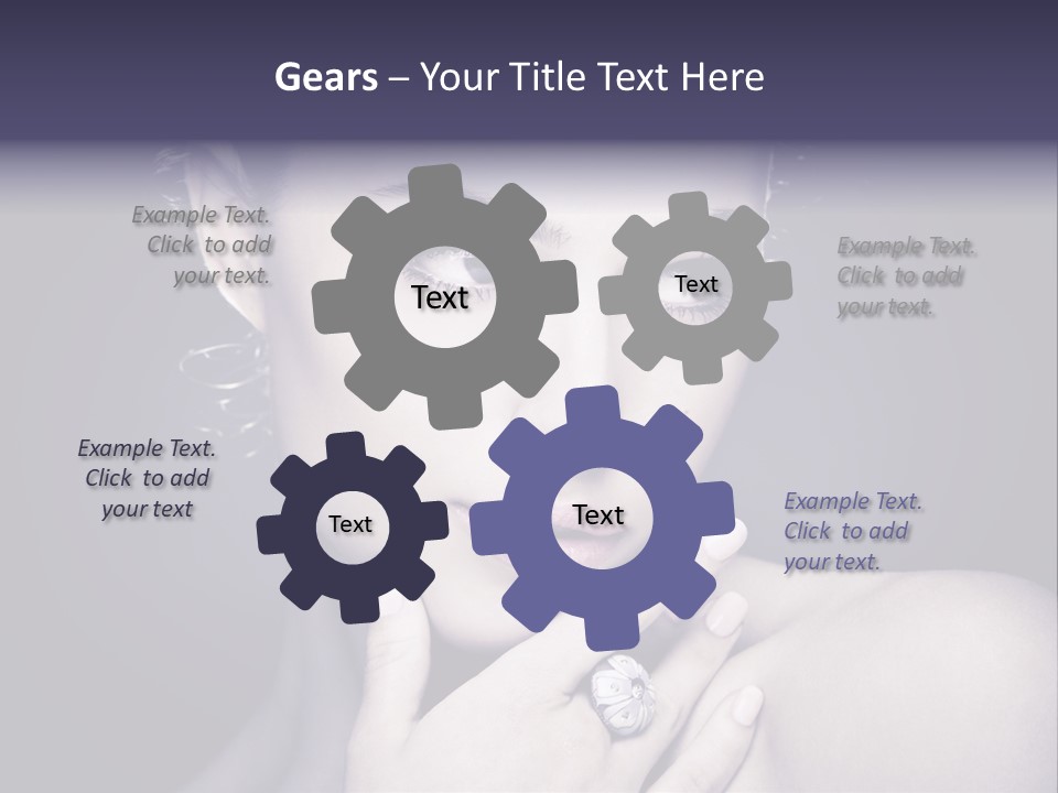 Close Up Beauty Dark PowerPoint Template