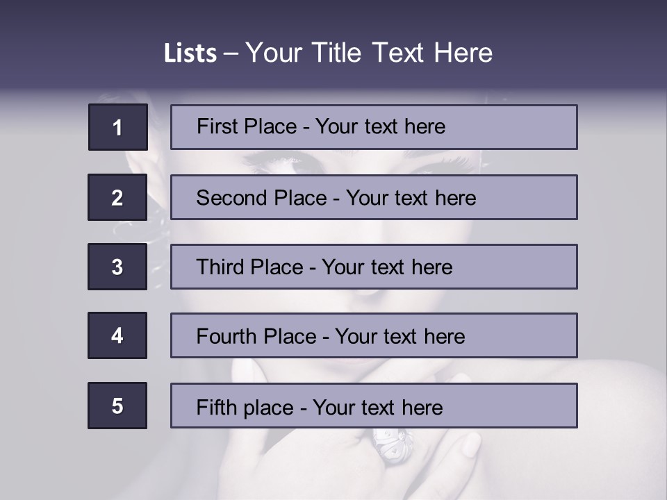 Close Up Beauty Dark PowerPoint Template