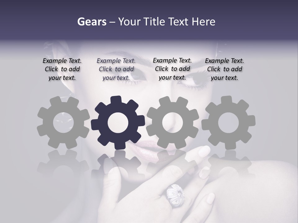 Close Up Beauty Dark PowerPoint Template