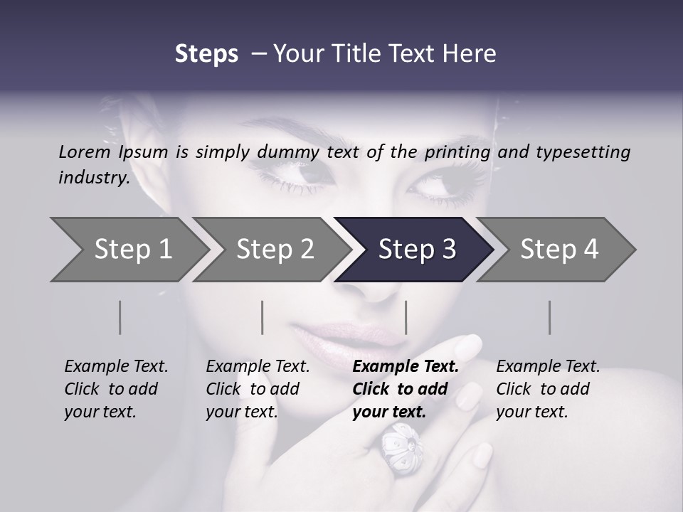 Close Up Beauty Dark PowerPoint Template