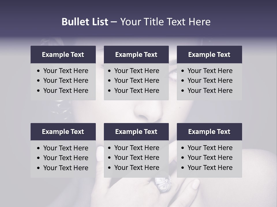 Close Up Beauty Dark PowerPoint Template