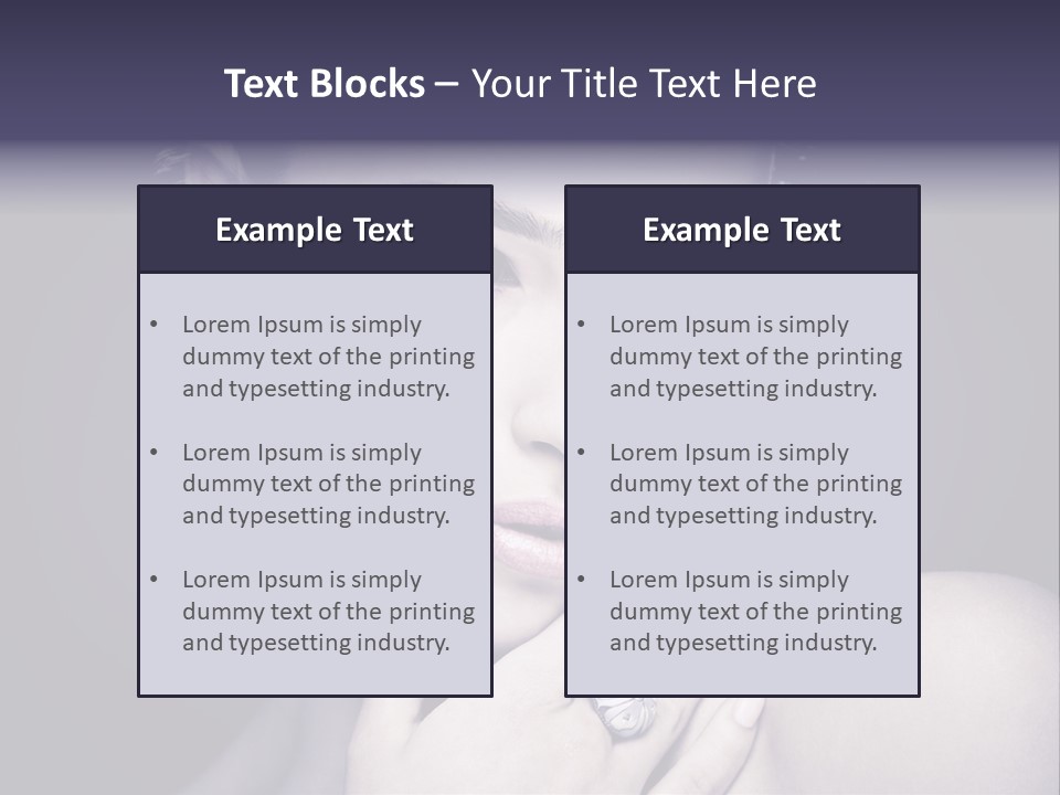 Close Up Beauty Dark PowerPoint Template