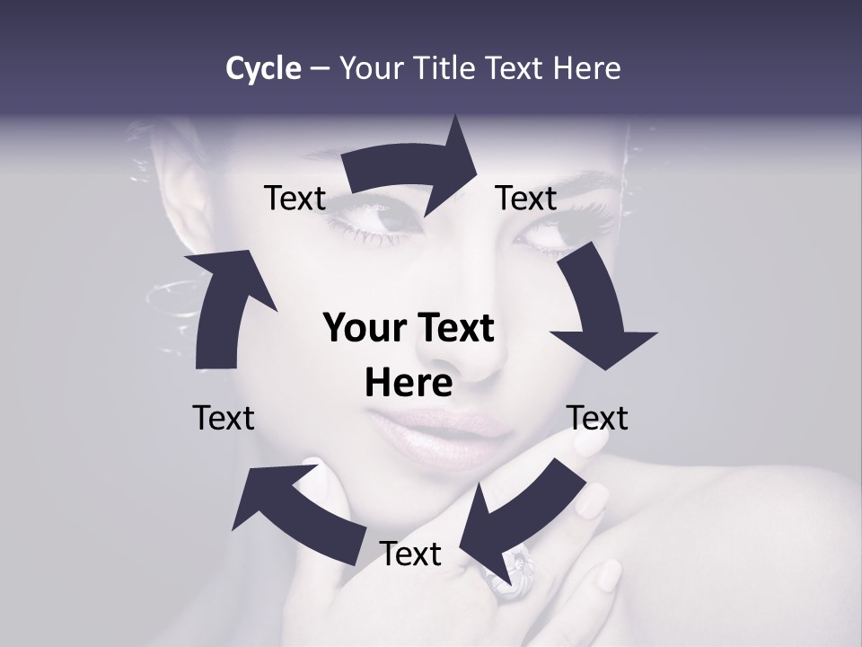 Close Up Beauty Dark PowerPoint Template