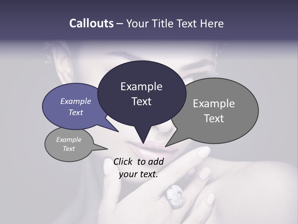 Close Up Beauty Dark PowerPoint Template