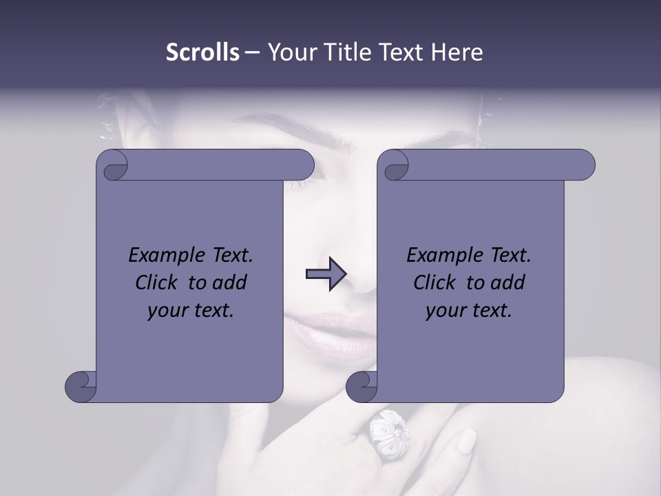 Close Up Beauty Dark PowerPoint Template