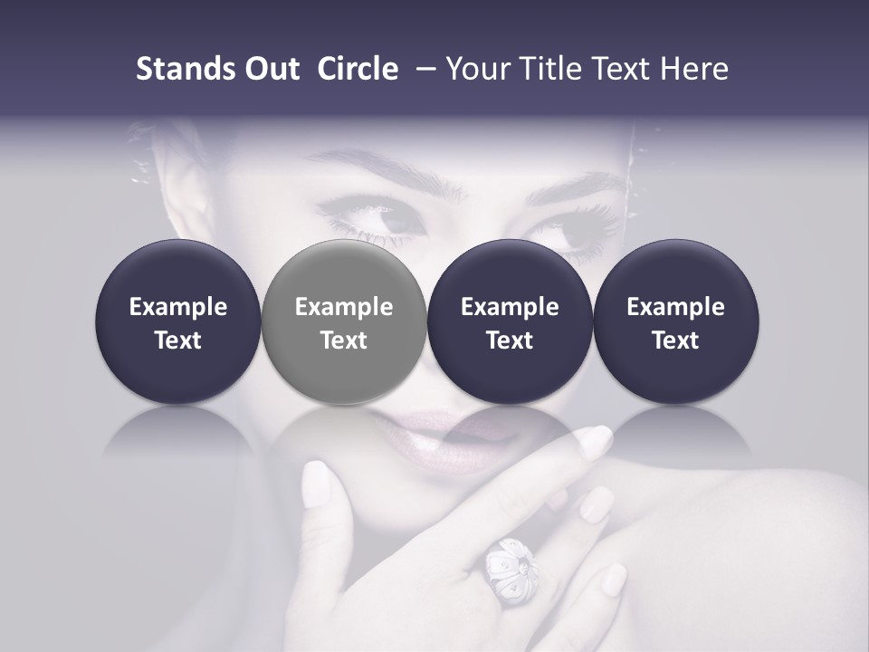 Close Up Beauty Dark PowerPoint Template