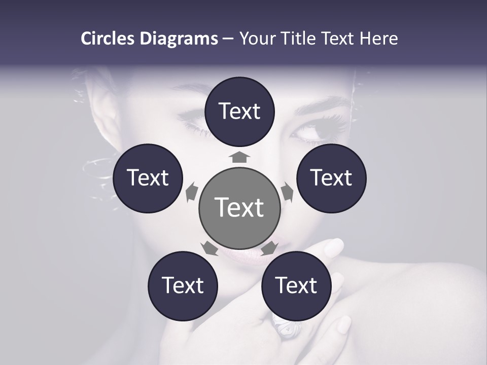 Close Up Beauty Dark PowerPoint Template