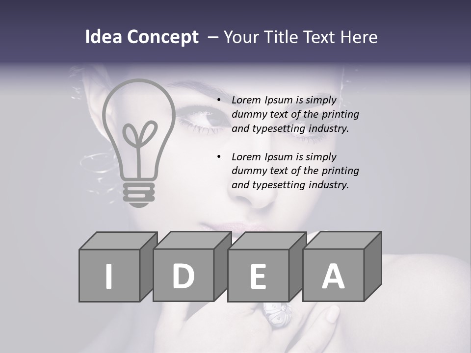 Close Up Beauty Dark PowerPoint Template