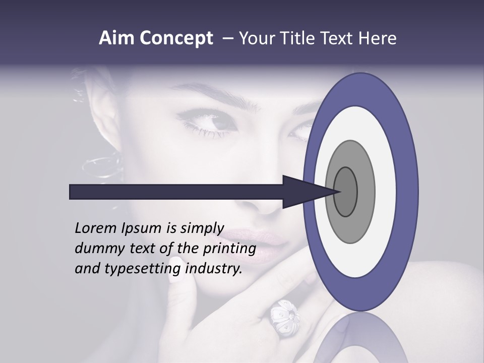 Close Up Beauty Dark PowerPoint Template