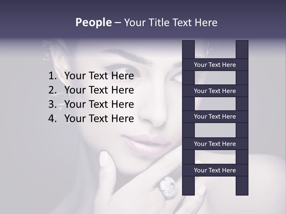 Close Up Beauty Dark PowerPoint Template