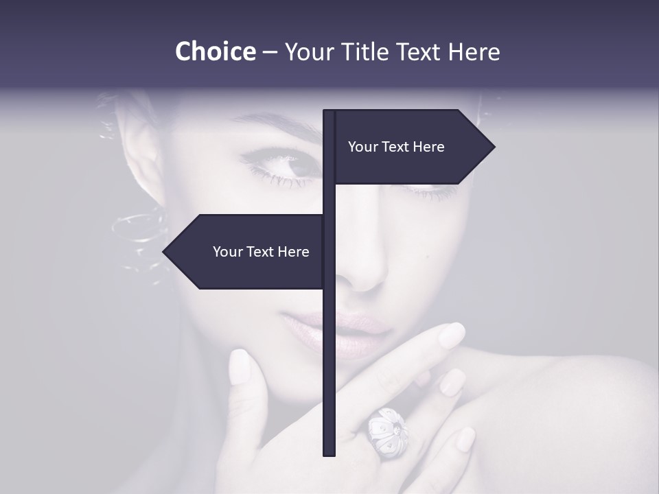 Close Up Beauty Dark PowerPoint Template