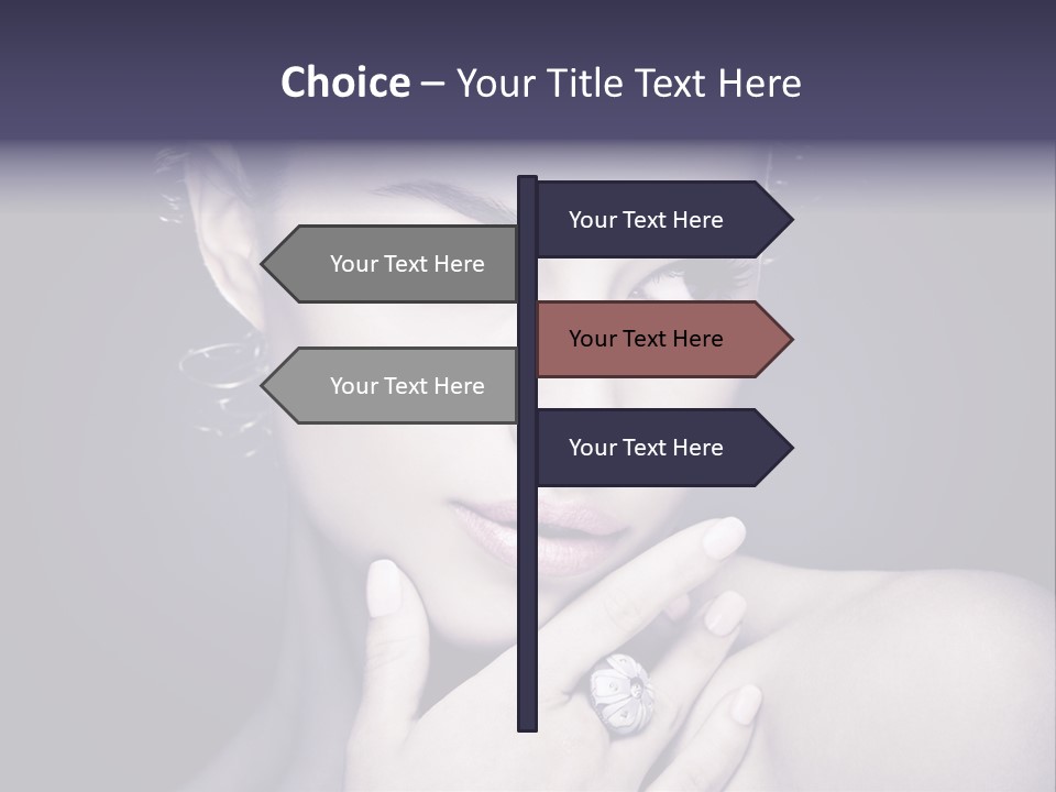 Close Up Beauty Dark PowerPoint Template