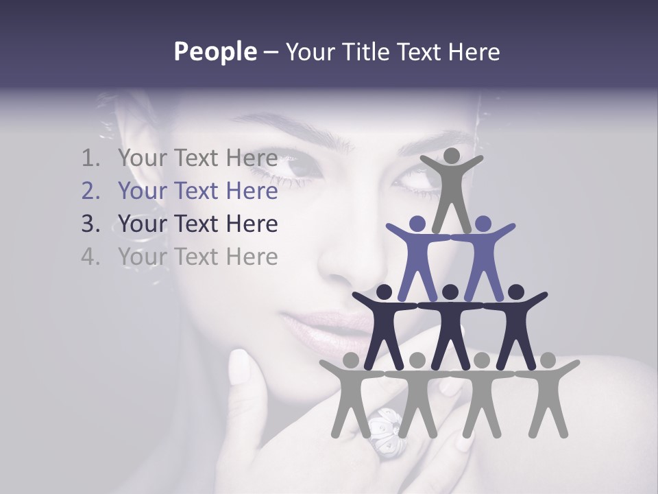 Close Up Beauty Dark PowerPoint Template