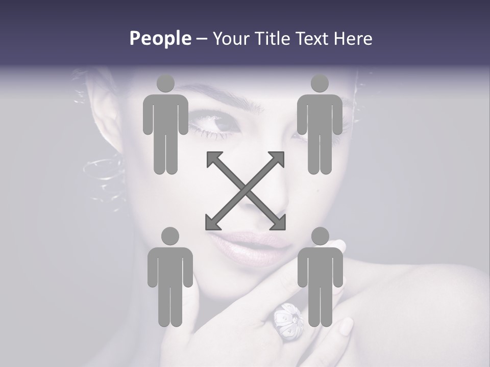 Close Up Beauty Dark PowerPoint Template