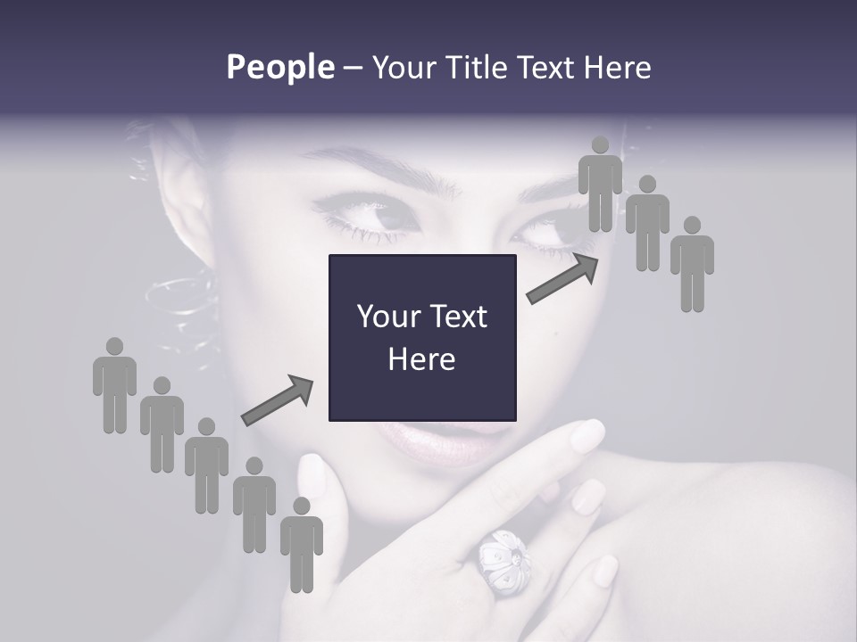 Close Up Beauty Dark PowerPoint Template