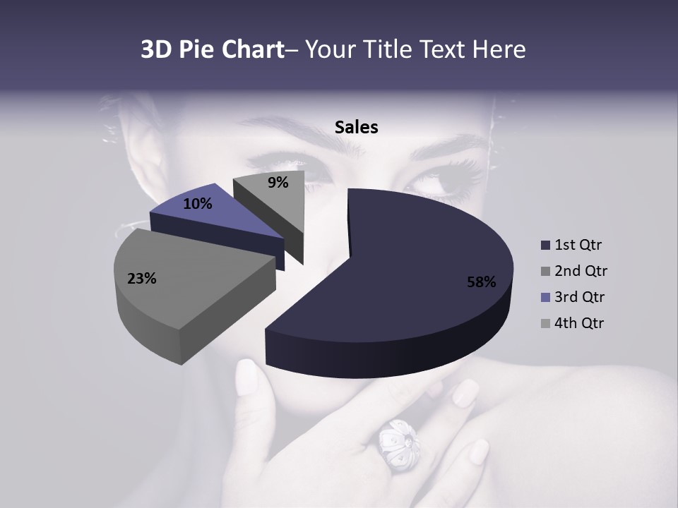 Close Up Beauty Dark PowerPoint Template