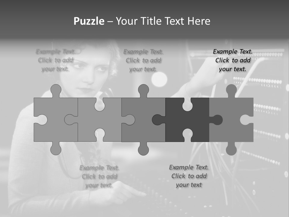 Connect Horizontal Telecommunication PowerPoint Template