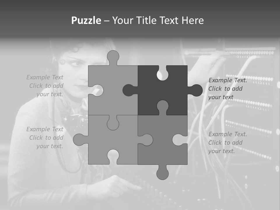Connect Horizontal Telecommunication PowerPoint Template