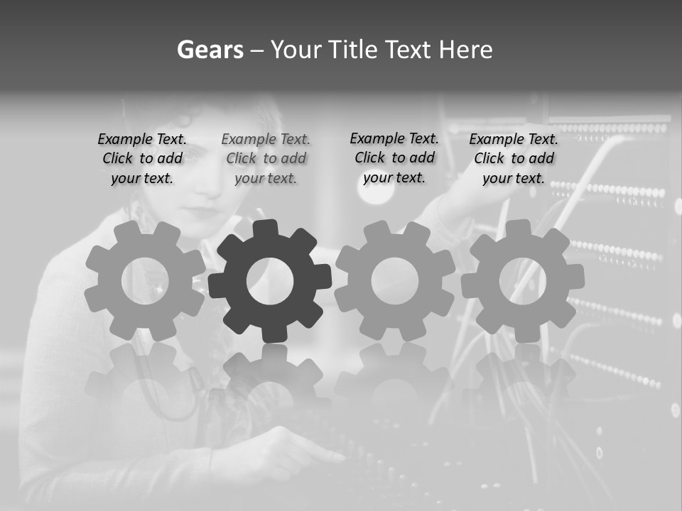 Connect Horizontal Telecommunication PowerPoint Template