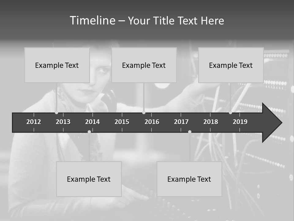 Connect Horizontal Telecommunication PowerPoint Template