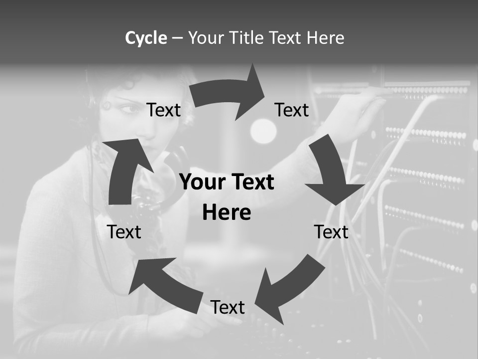 Connect Horizontal Telecommunication PowerPoint Template