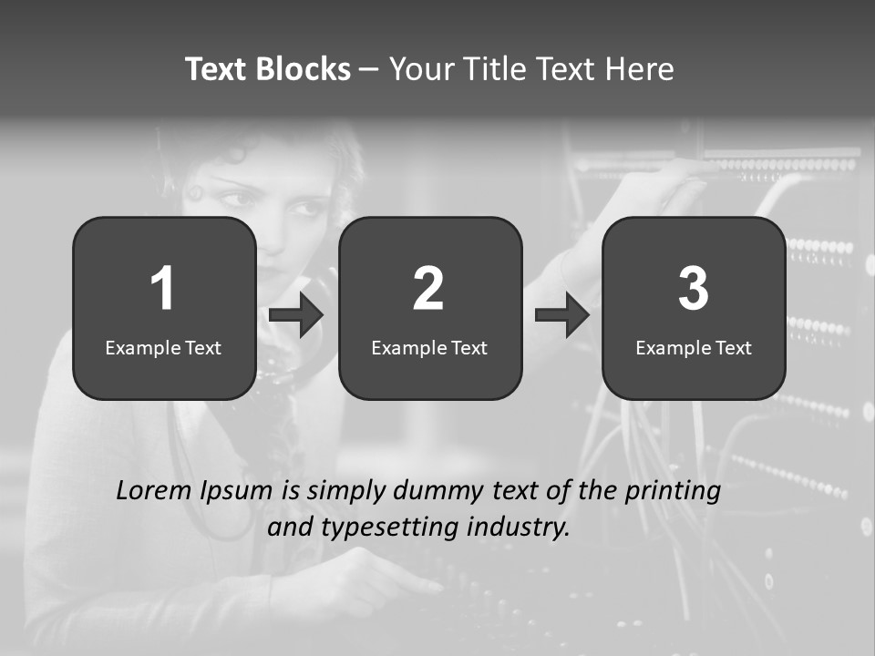 Connect Horizontal Telecommunication PowerPoint Template