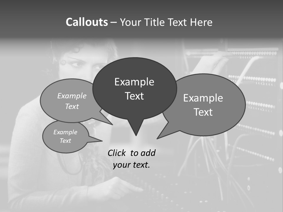 Connect Horizontal Telecommunication PowerPoint Template