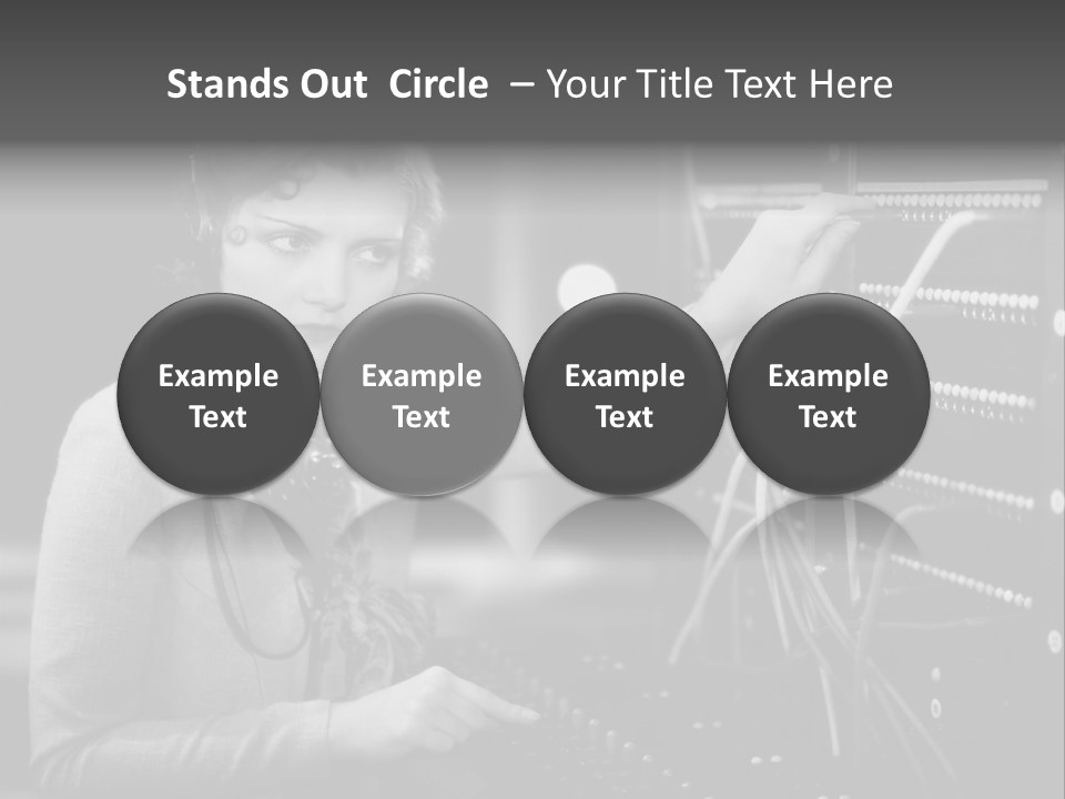 Connect Horizontal Telecommunication PowerPoint Template