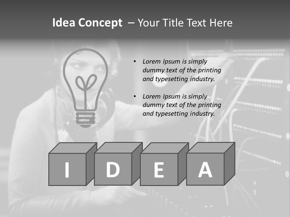 Connect Horizontal Telecommunication PowerPoint Template