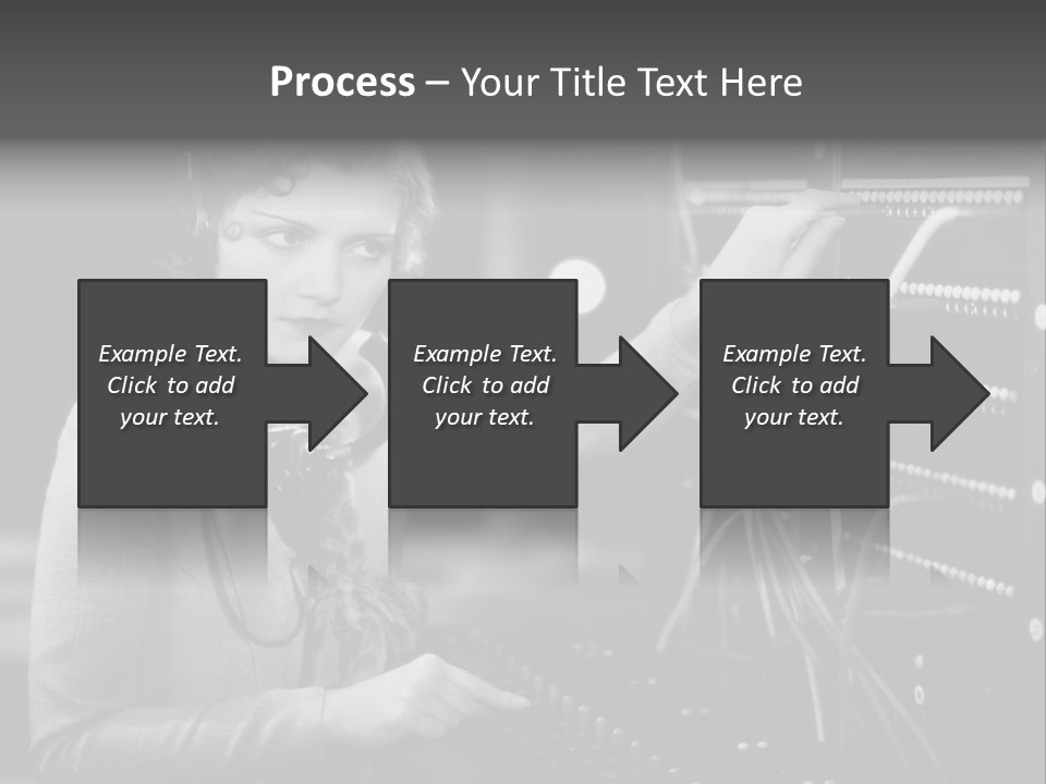 Connect Horizontal Telecommunication PowerPoint Template