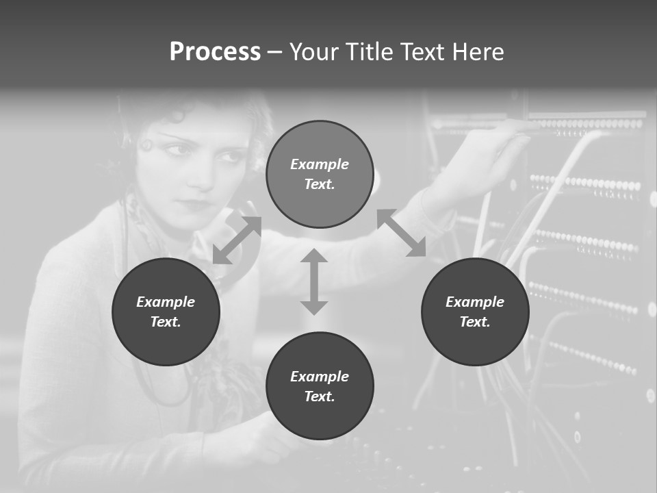Connect Horizontal Telecommunication PowerPoint Template