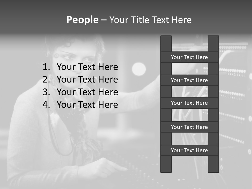 Connect Horizontal Telecommunication PowerPoint Template