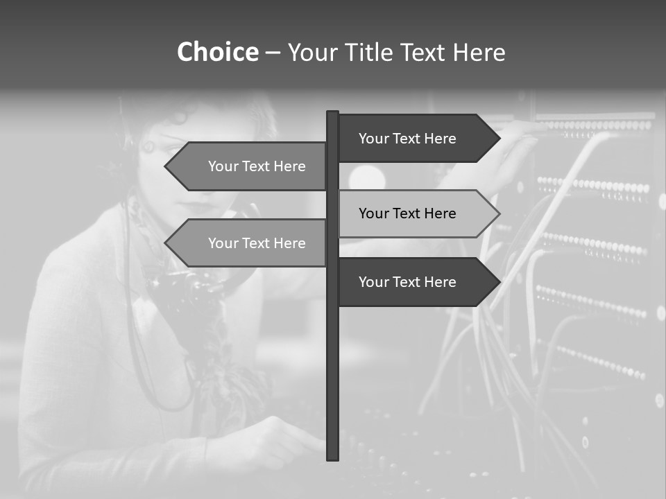 Connect Horizontal Telecommunication PowerPoint Template