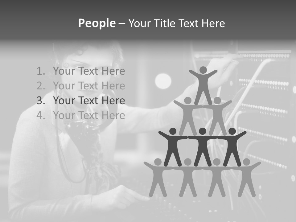 Connect Horizontal Telecommunication PowerPoint Template