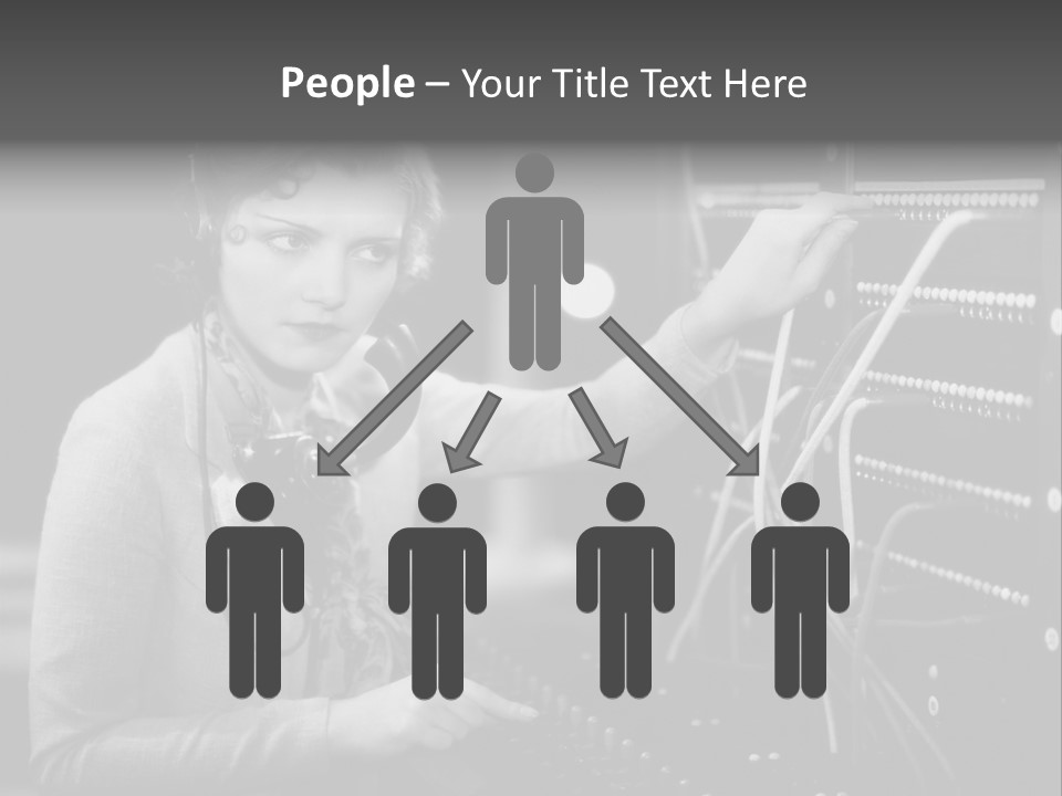 Connect Horizontal Telecommunication PowerPoint Template