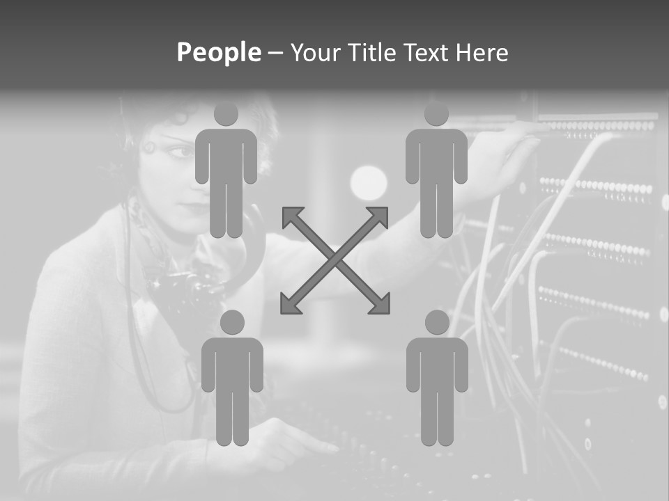 Connect Horizontal Telecommunication PowerPoint Template